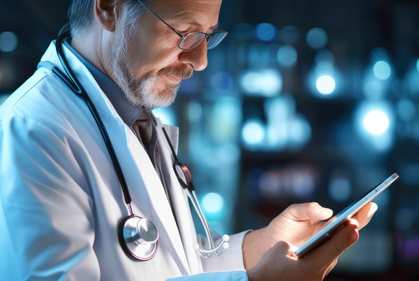 Doctor looking at Halo Screen